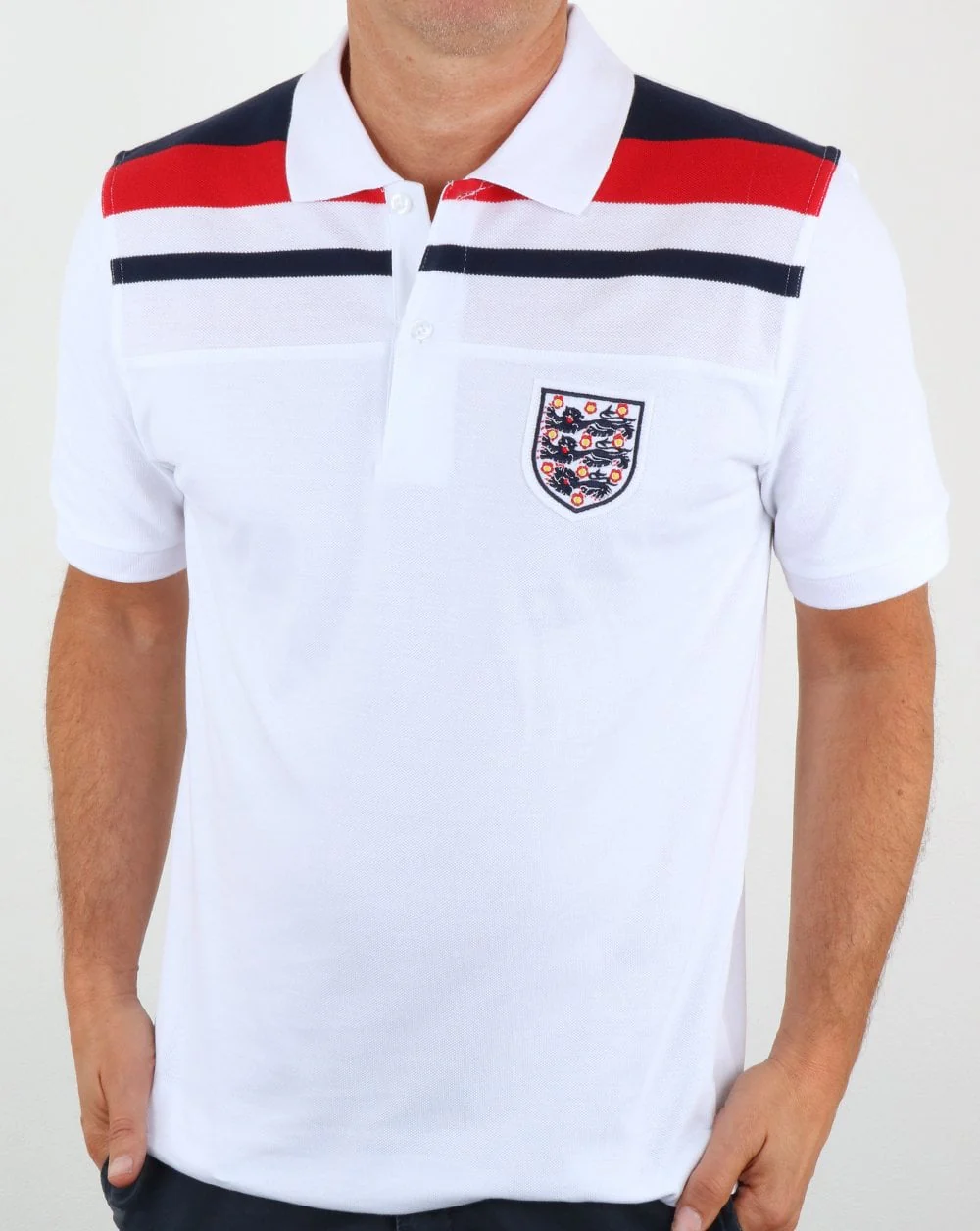 80s Casual Classics England 1982 Polo Shirt White - Image 4
