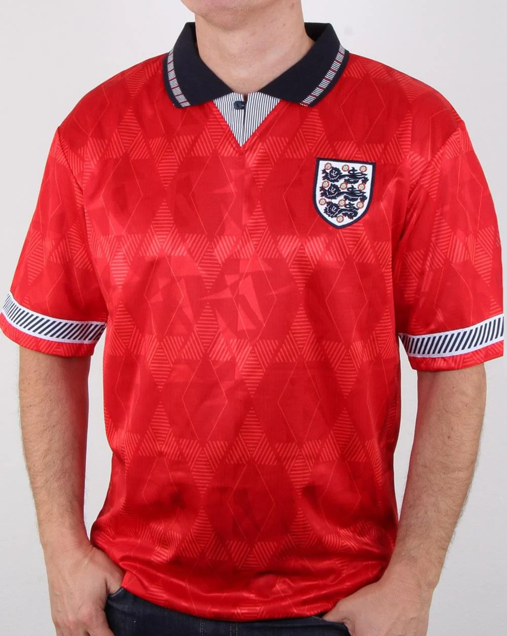 80s Casual Classics England 1990 Away Retro Shirt Red