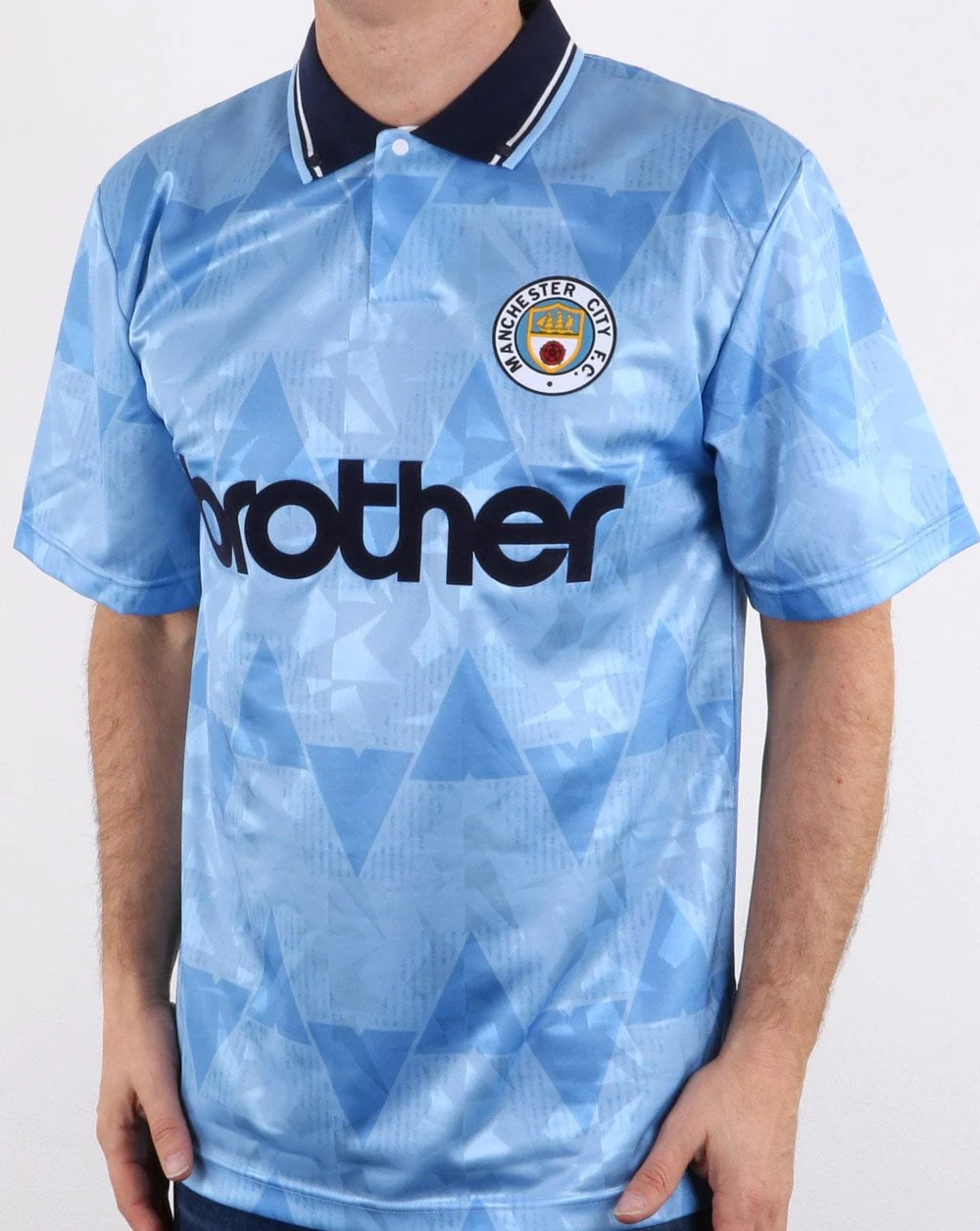 80s Casual Classics Manchester City 1989 Shirt Sky Blue - Image 3
