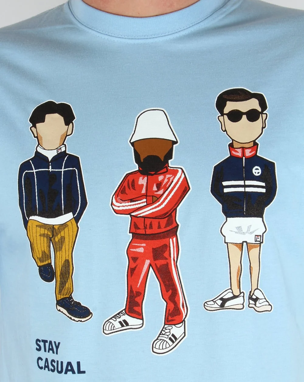 80s Casual Classics Minty Stay Casual T-shirt Sky Blue - Image 2