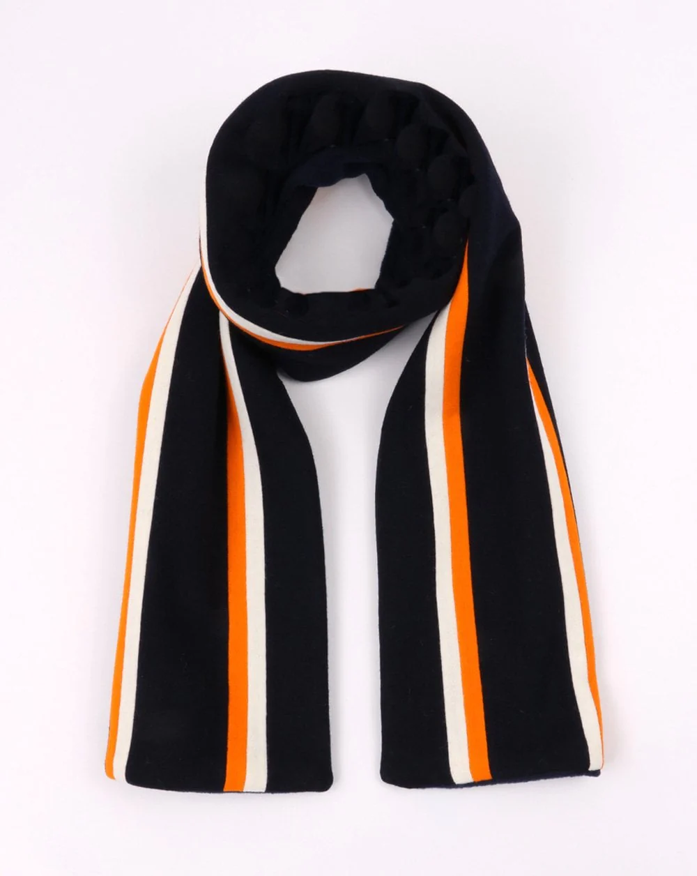 80s Casual Classics Princeton Scarf Navy/White/Orange - Image 4
