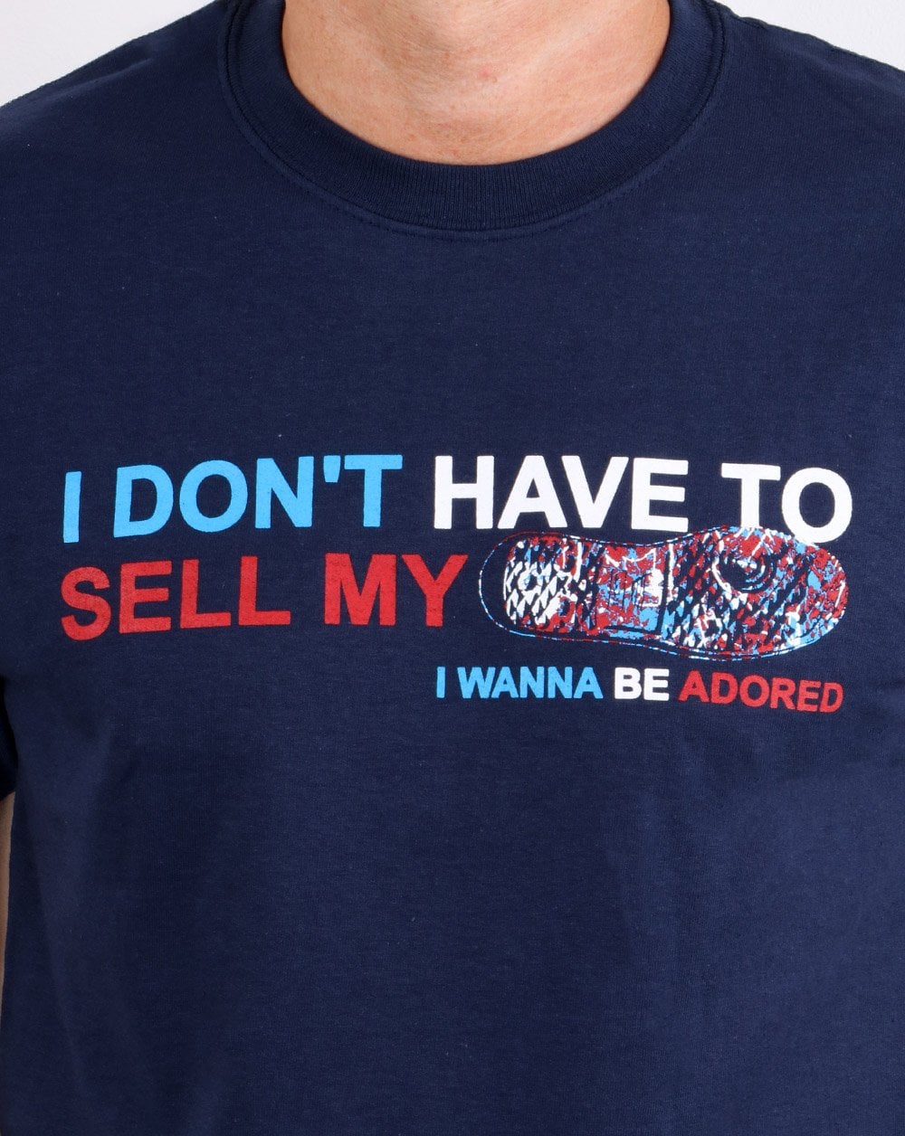 80s Casual Classics Sell My Soul T-shirt Navy - Image 2