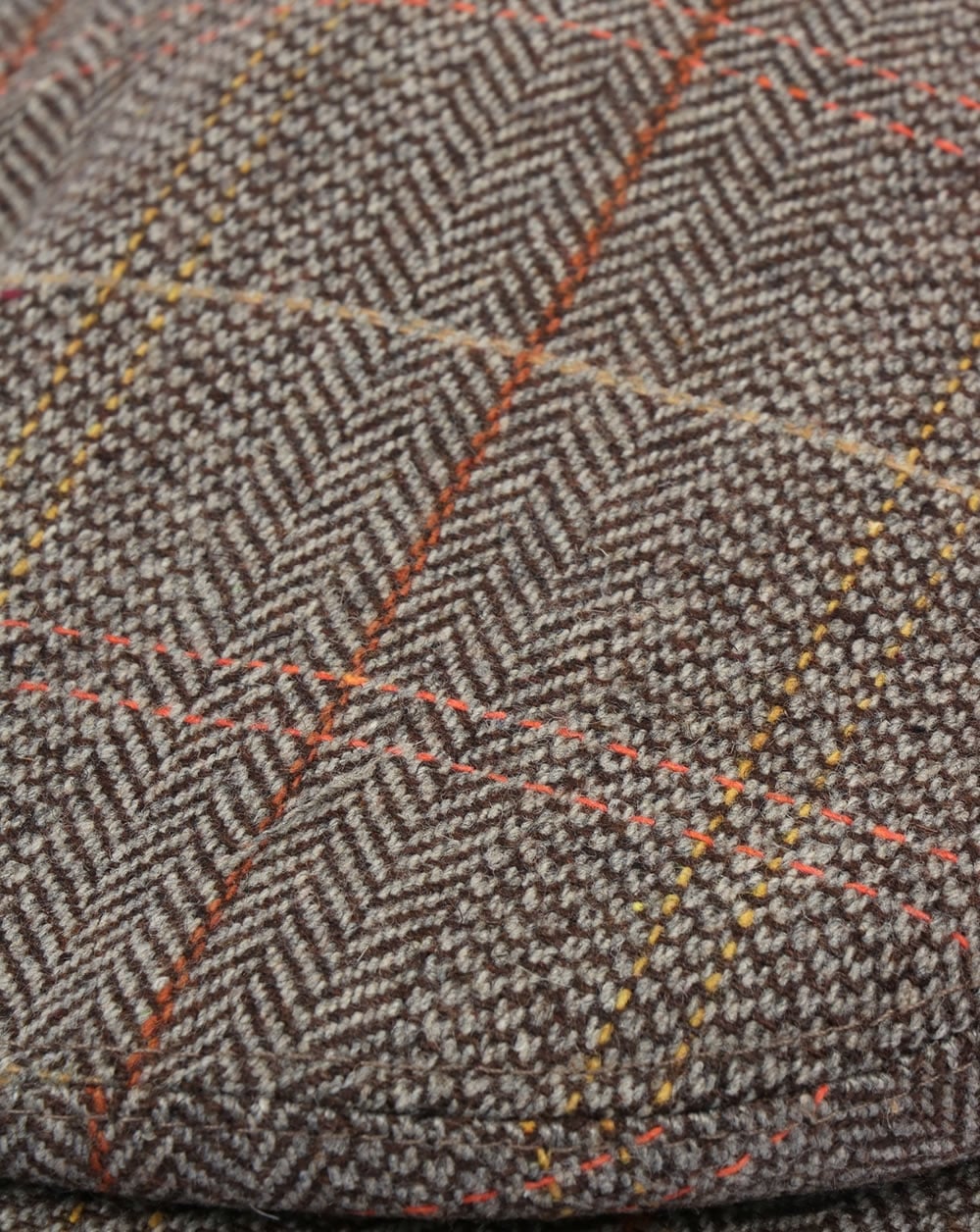 80s Casual Classics Tweed Flat Cap Brown/Grey - Image 2