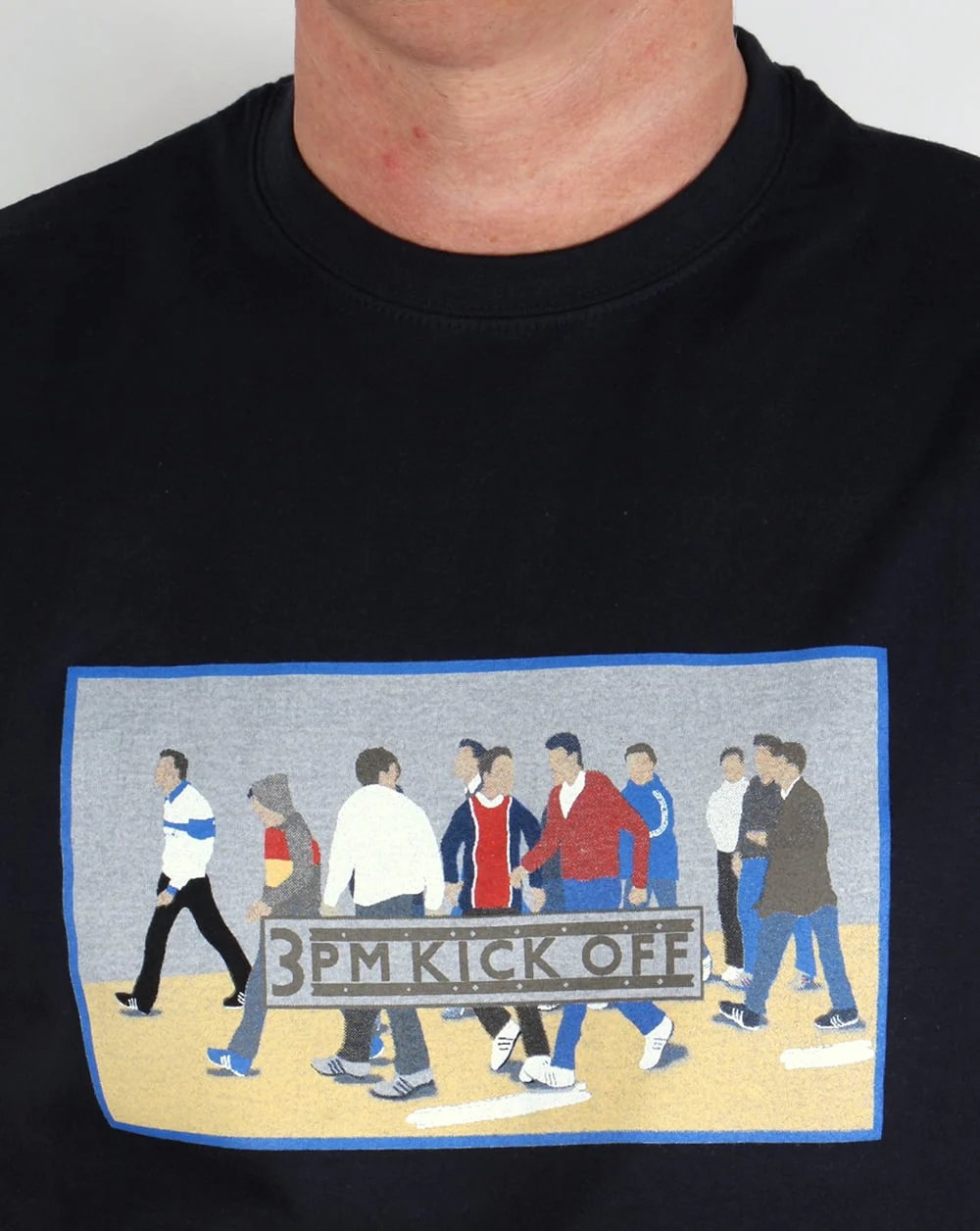 80s Casuals 3pm Kick Off T-shirt Dark Navy - Image 2