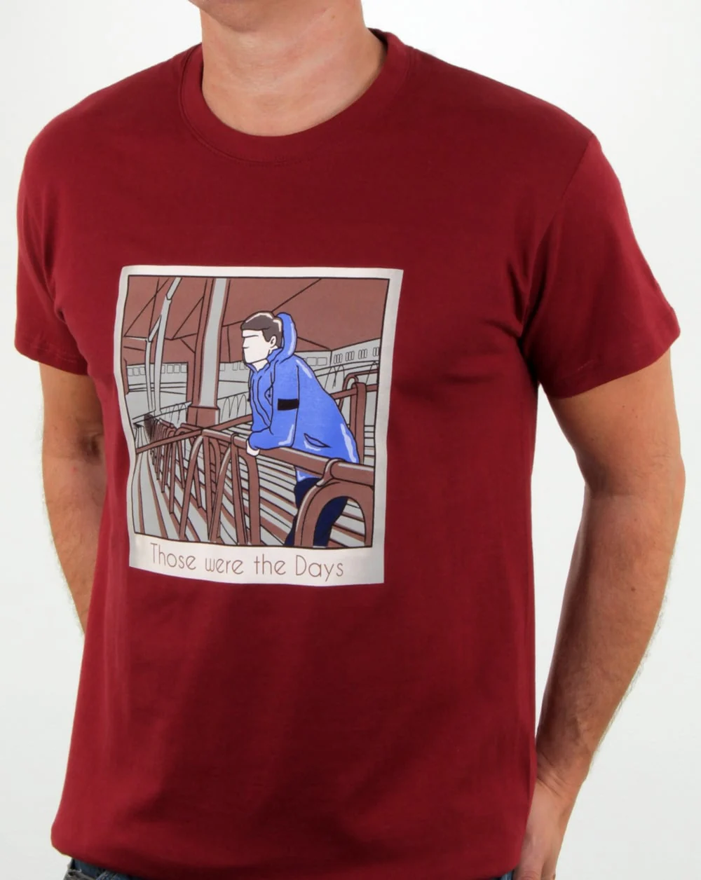 80s Casuals Those Were The Days T Shirt Chilli Red - Image 3