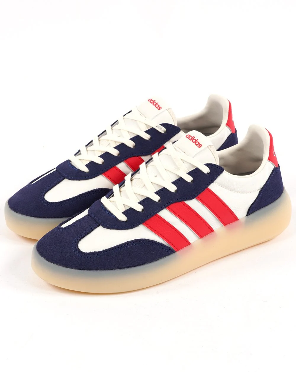 Adidas Barreda Trainers White Navy Red Ice sole - Image 3