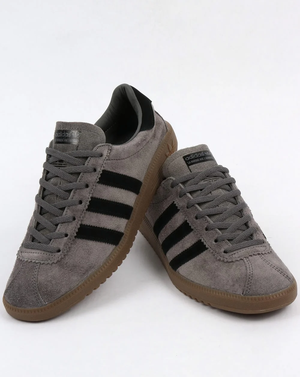 Adidas Bermuda Trainers Grey/Black/Gum - Image 3