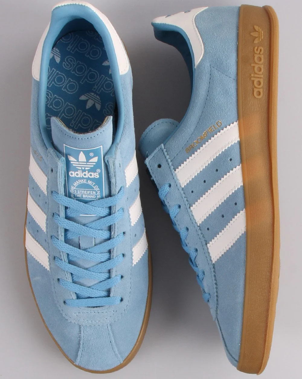 Adidas Broomfield Trainers Sky Blue/White - Image 3