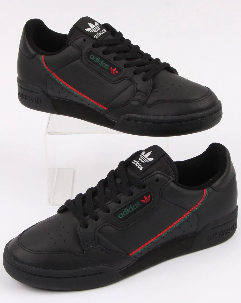 Adidas Continental 80 Trainers Black/Scarlet/Green