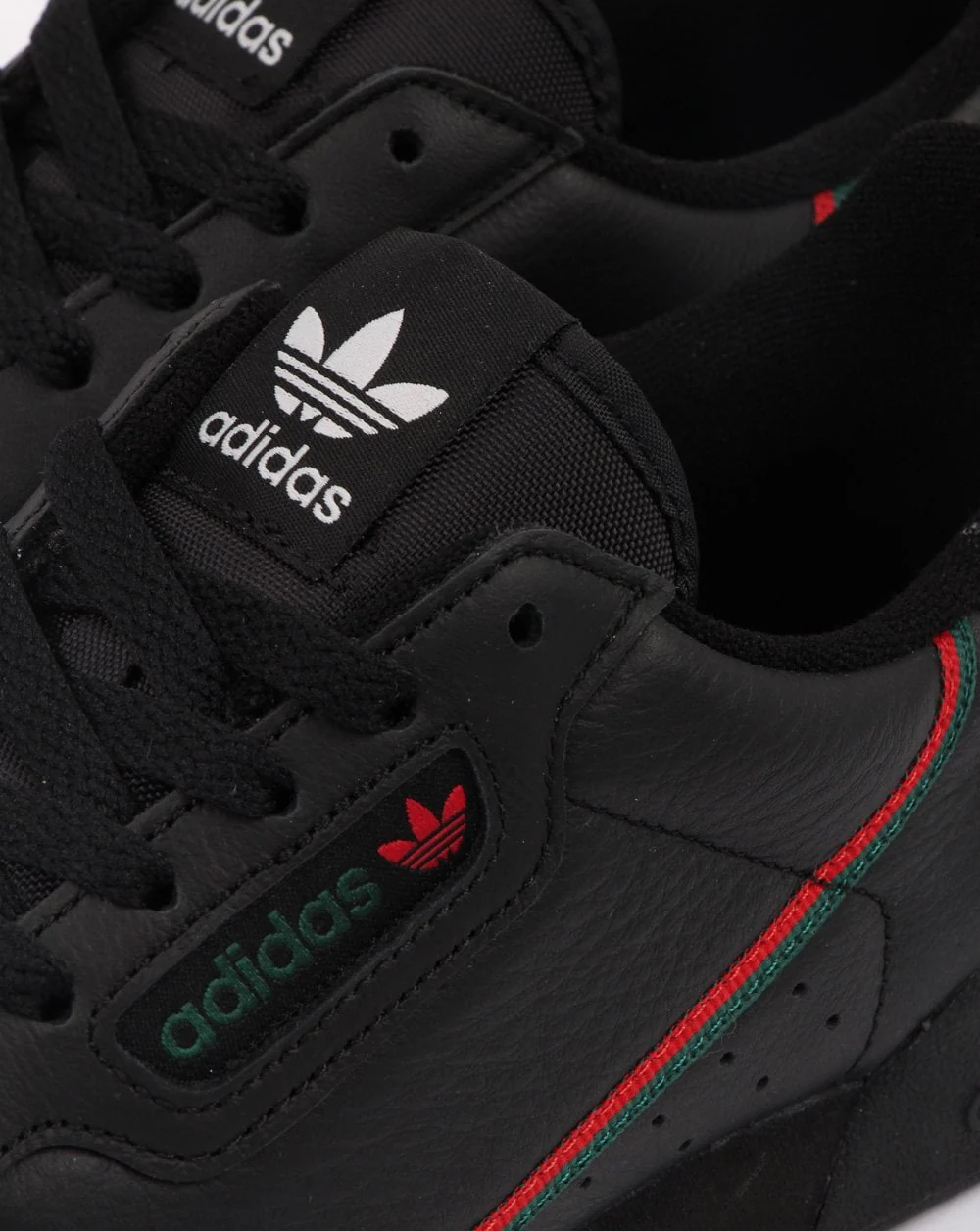 Adidas Continental 80 Trainers Black/Scarlet/Green - Image 4