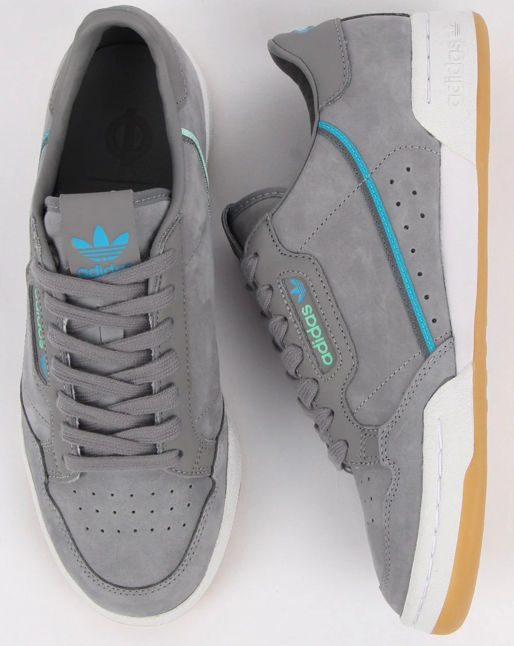 Adidas Continental 80 x TFL Trainers Grey/blue/green - Image 2