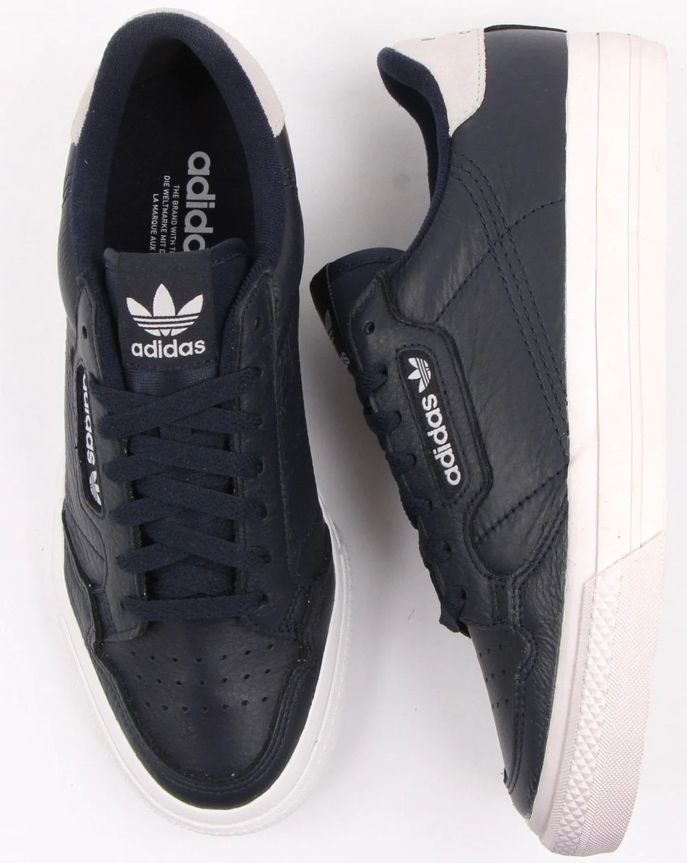 Adidas Continental Vulc Trainers Navy/Grey - Image 2