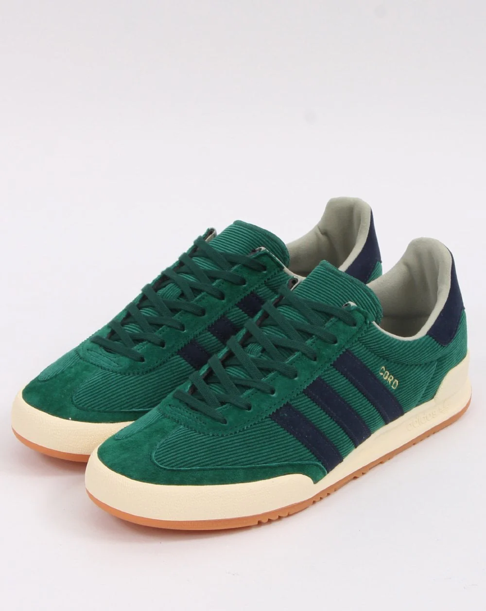 Adidas Cord Trainers Green/Navy - Image 5