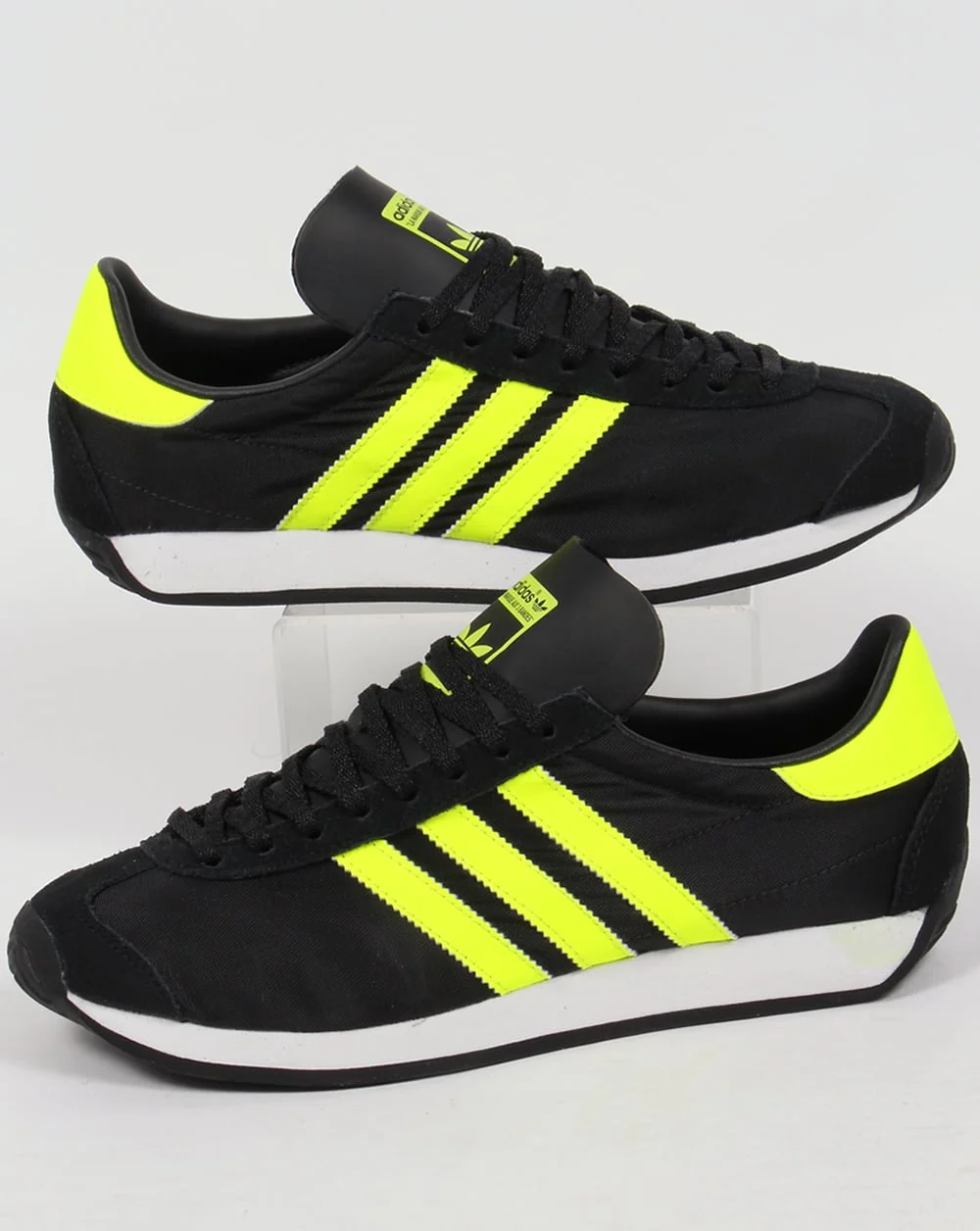 Adidas Country OG Trainers Black/Solar Yellow
