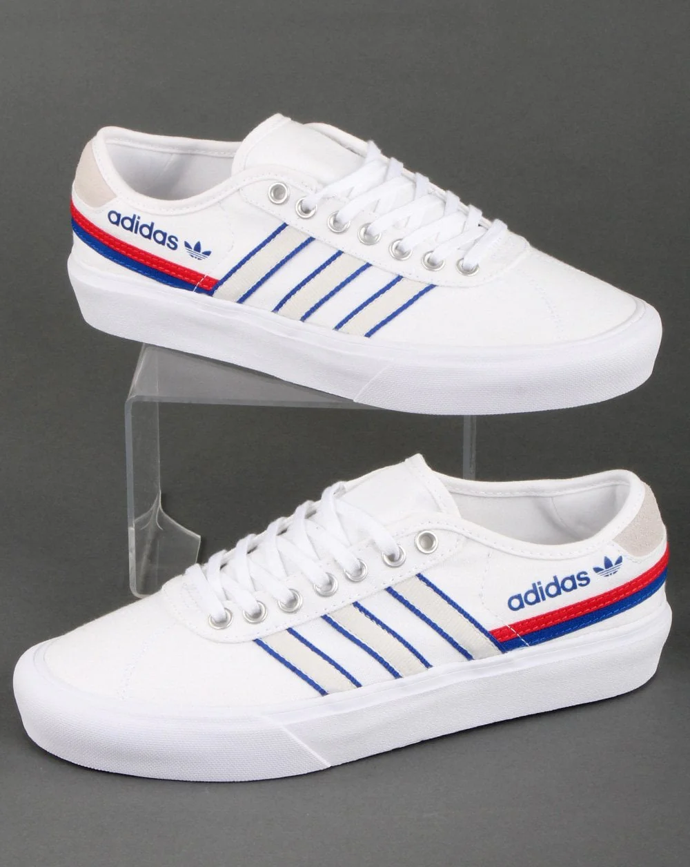 Adidas Delpala Trainers White/Scarlet/Royal