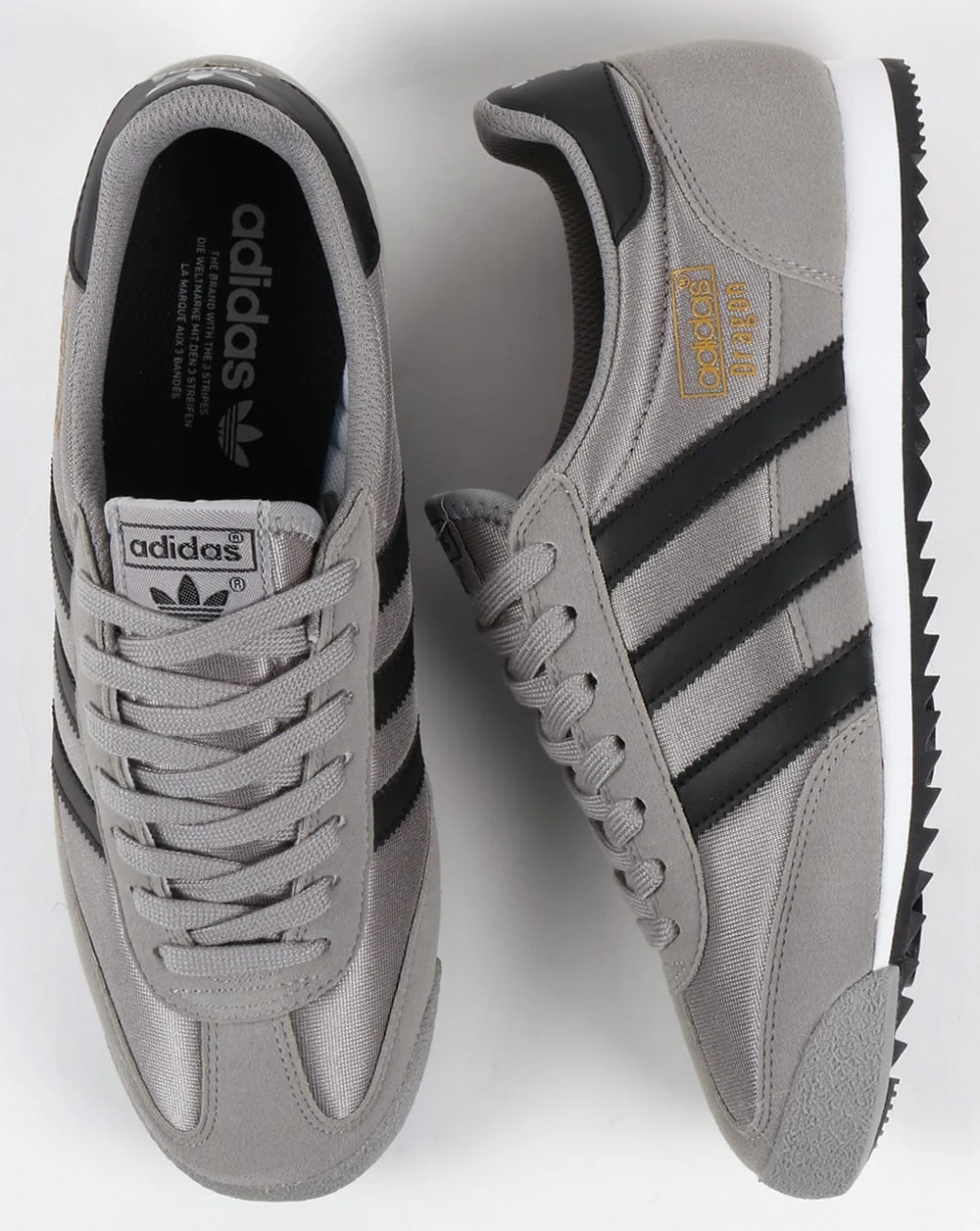 Adidas Dragon OG Trainers Solid Grey/Black - Image 2