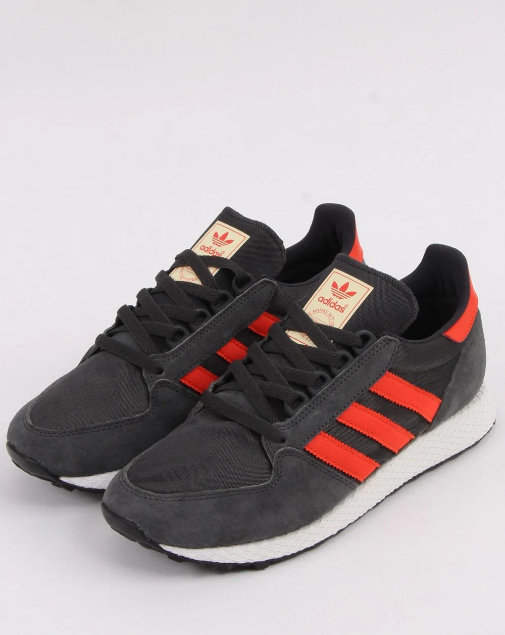 Adidas Forest Grove Trainers Carbon Grey/Orange - Image 3