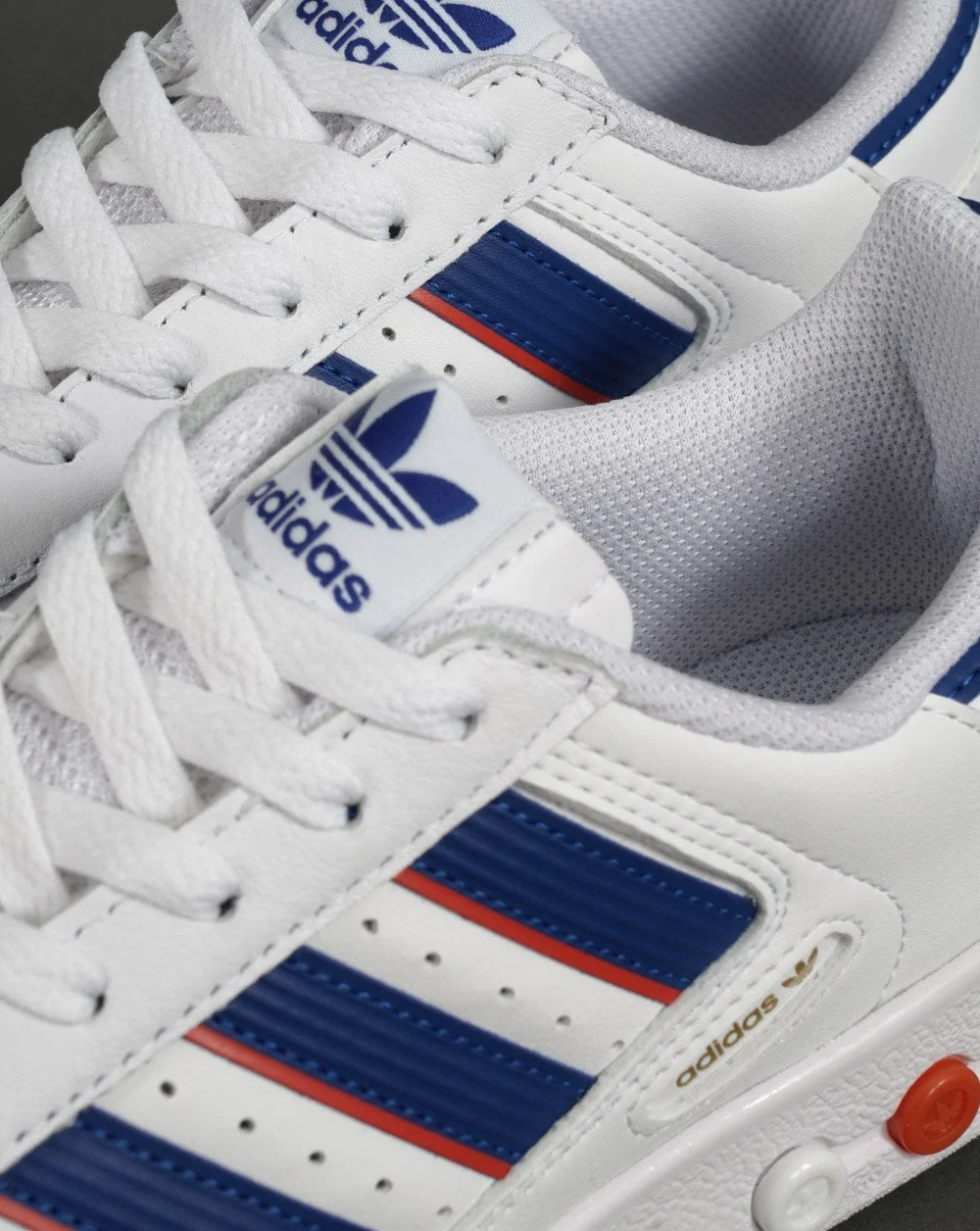 Adidas G.s. Court White/Royal/Orange - Image 2
