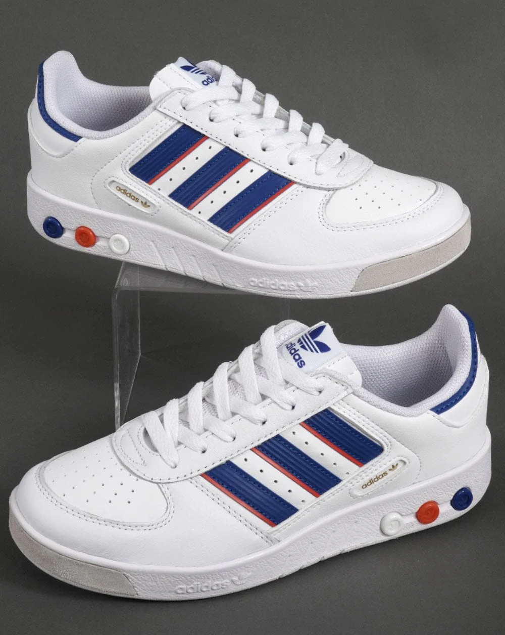 Adidas G.s. Court White/Royal/Orange - Image 4