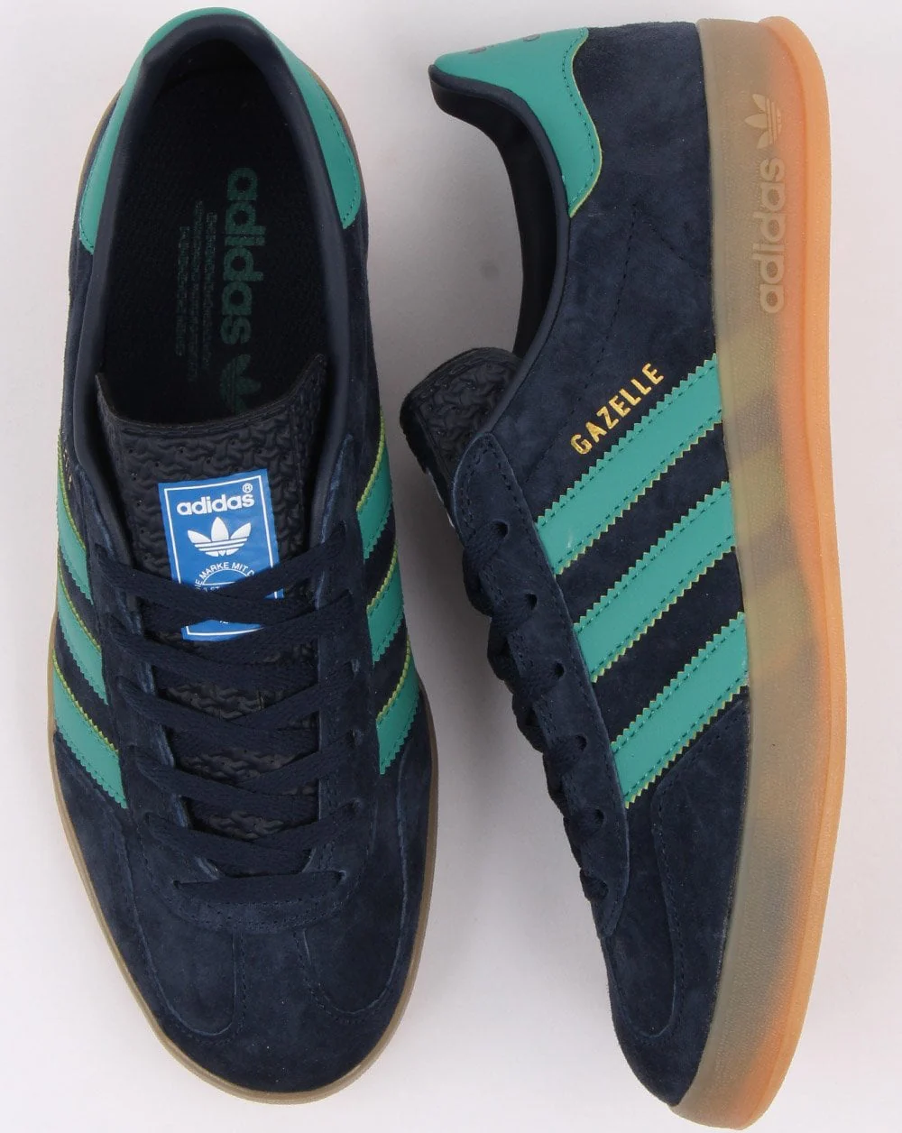 Adidas Gazelle Indoor Trainers Navy/Green - Image 2