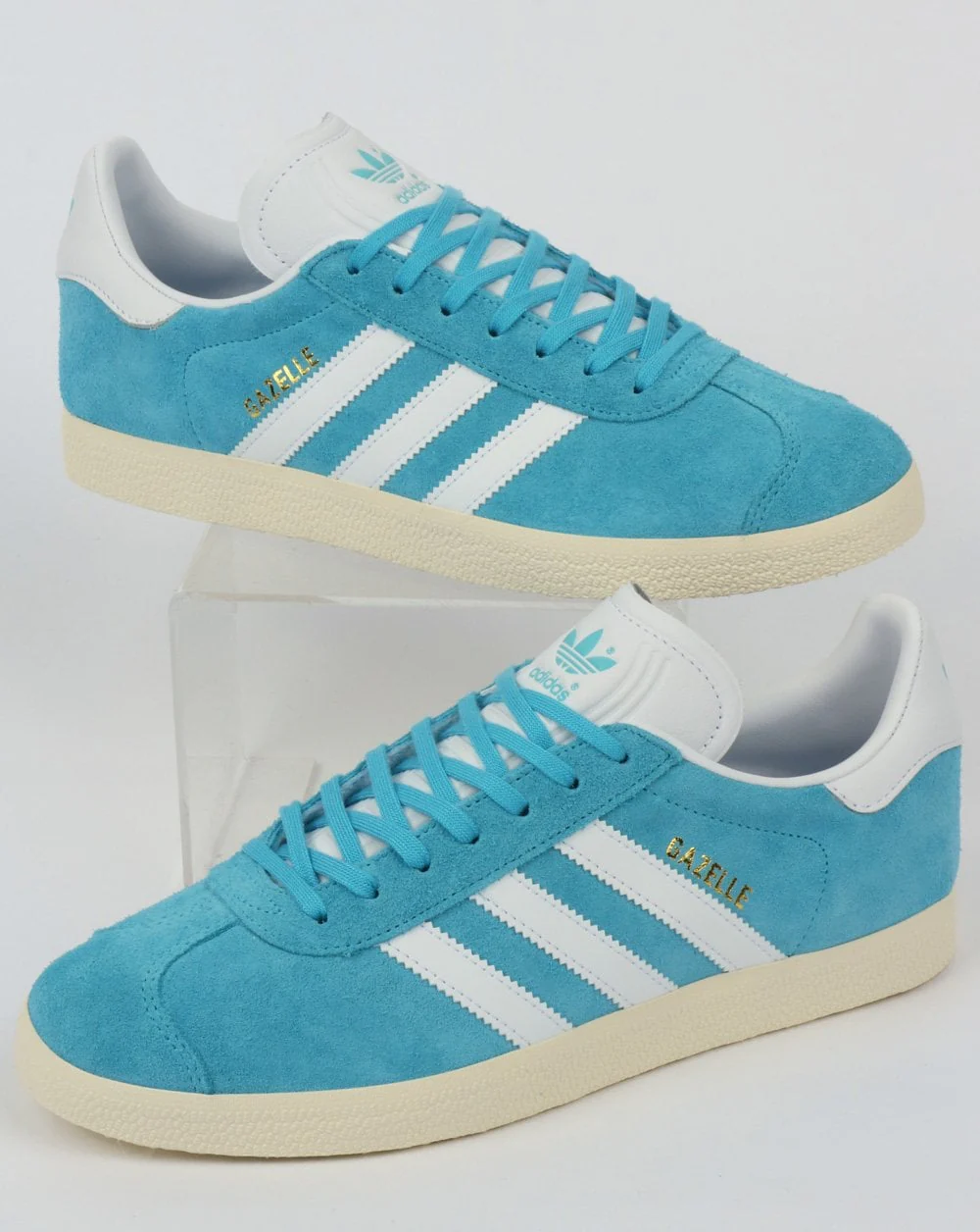 Adidas Gazelle Trainers Bright Cyan/White - Image 2