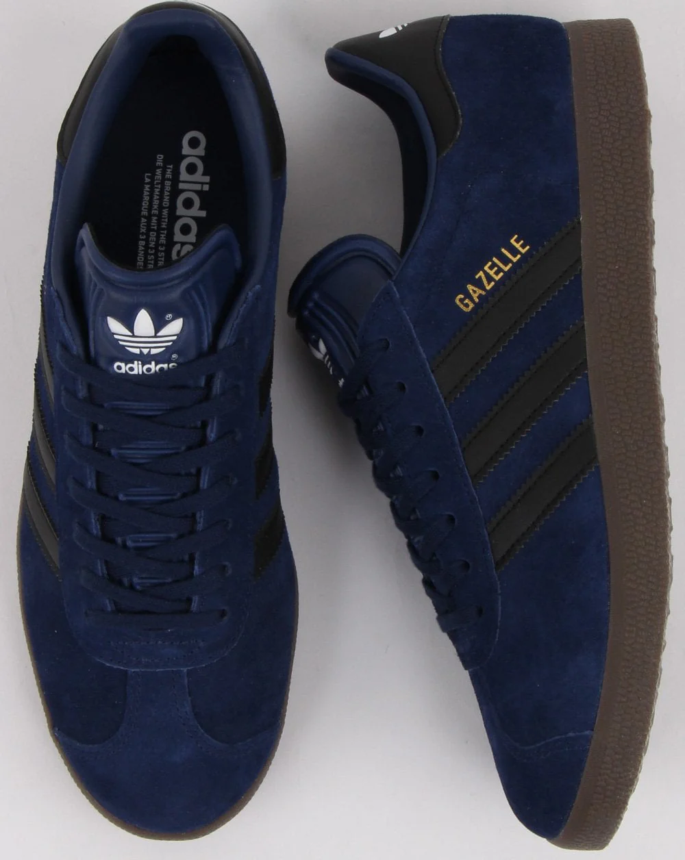 Adidas Gazelle Trainers Dark Blue/black/gum - Image 2