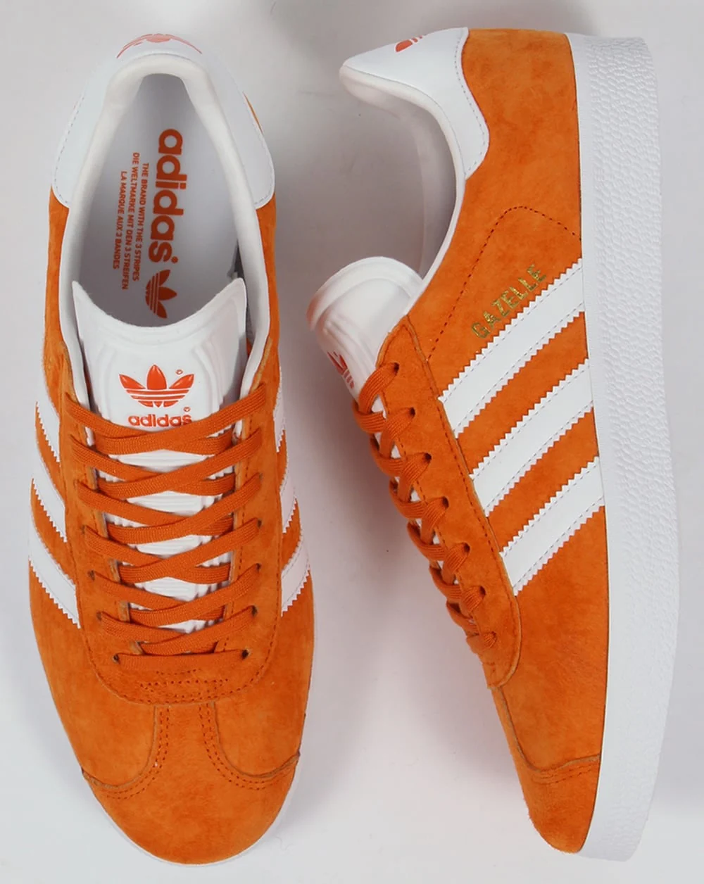 Adidas Gazelle Trainers Deep Orange/White - Image 3