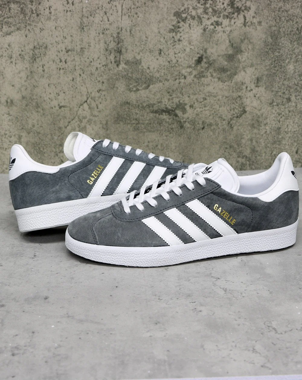 Adidas Gazelle Trainers Dk Grey/White