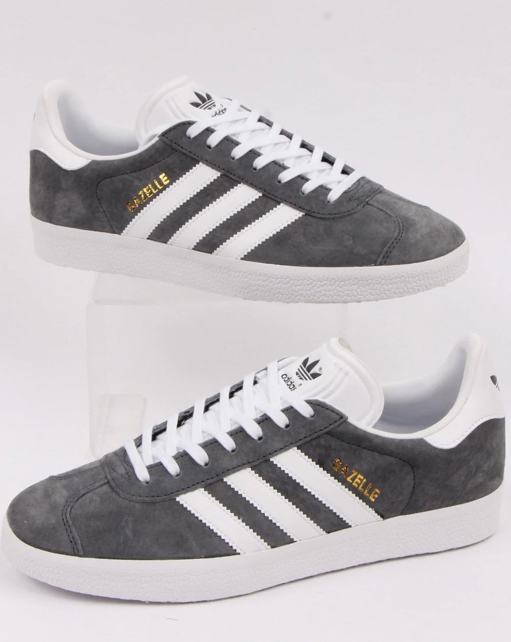 Adidas Gazelle Trainers Dk Grey/White - Image 2