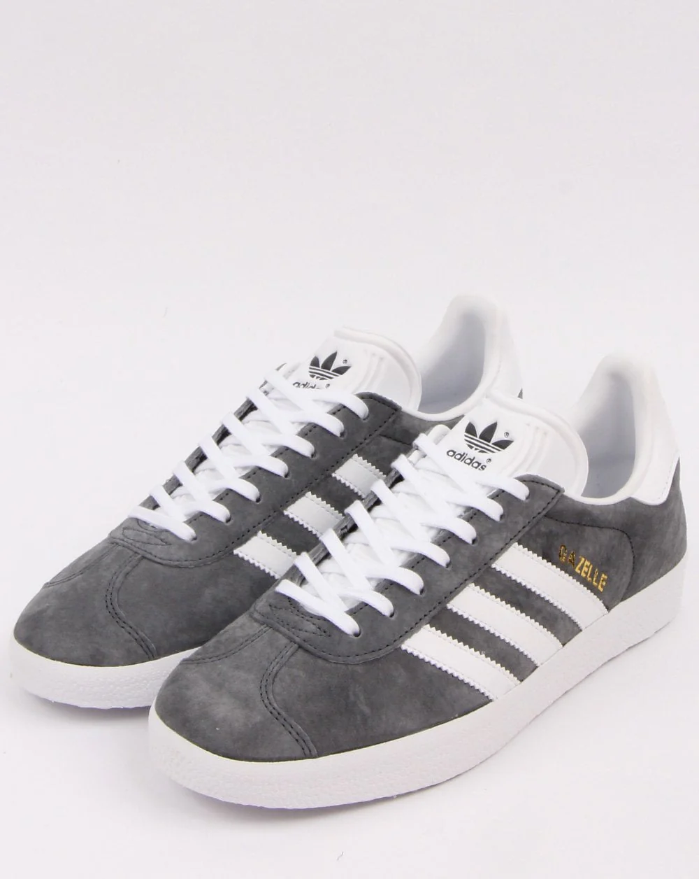 Adidas Gazelle Trainers Dk Grey/White - Image 4