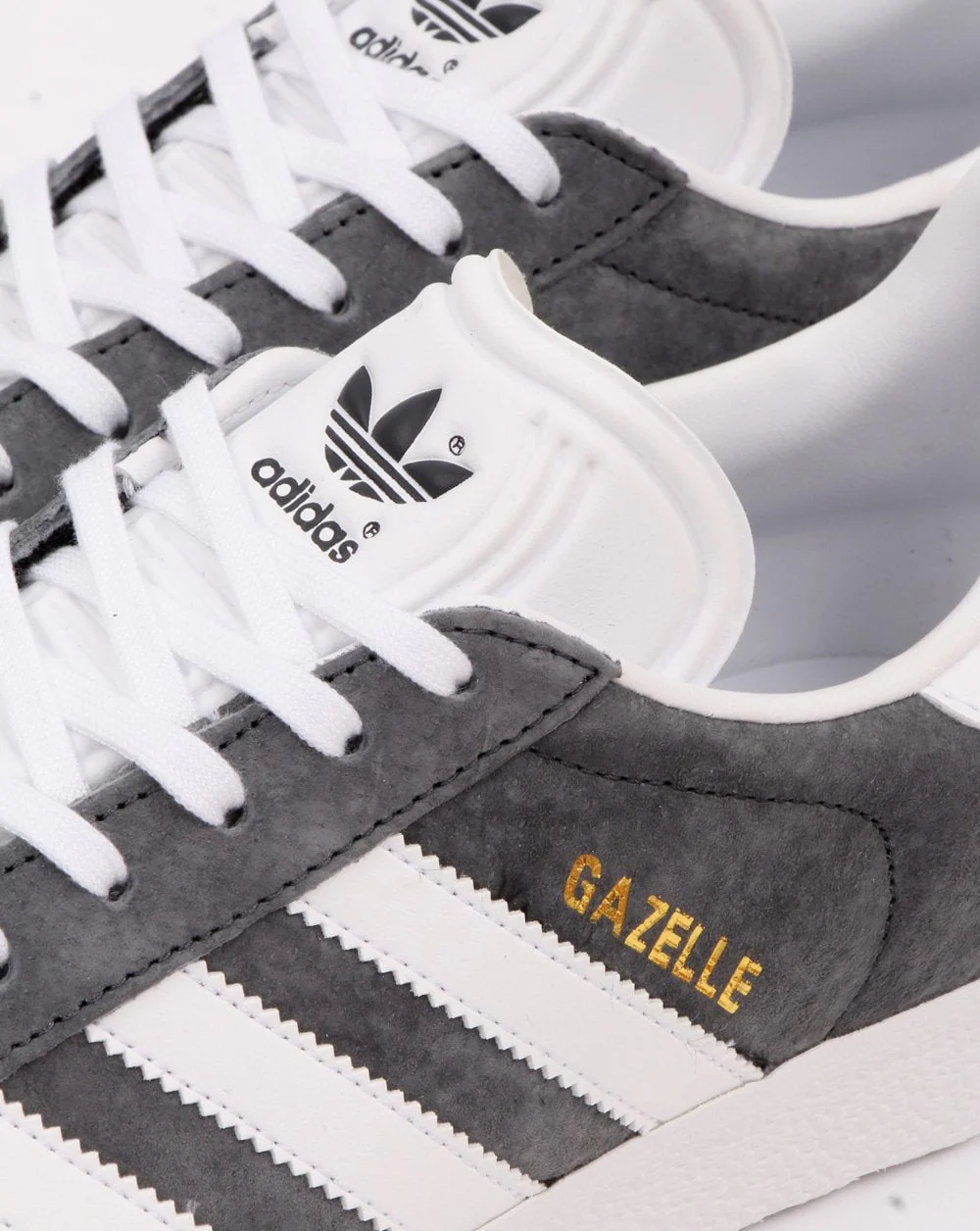 Adidas Gazelle Trainers Dk Grey/White - Image 5