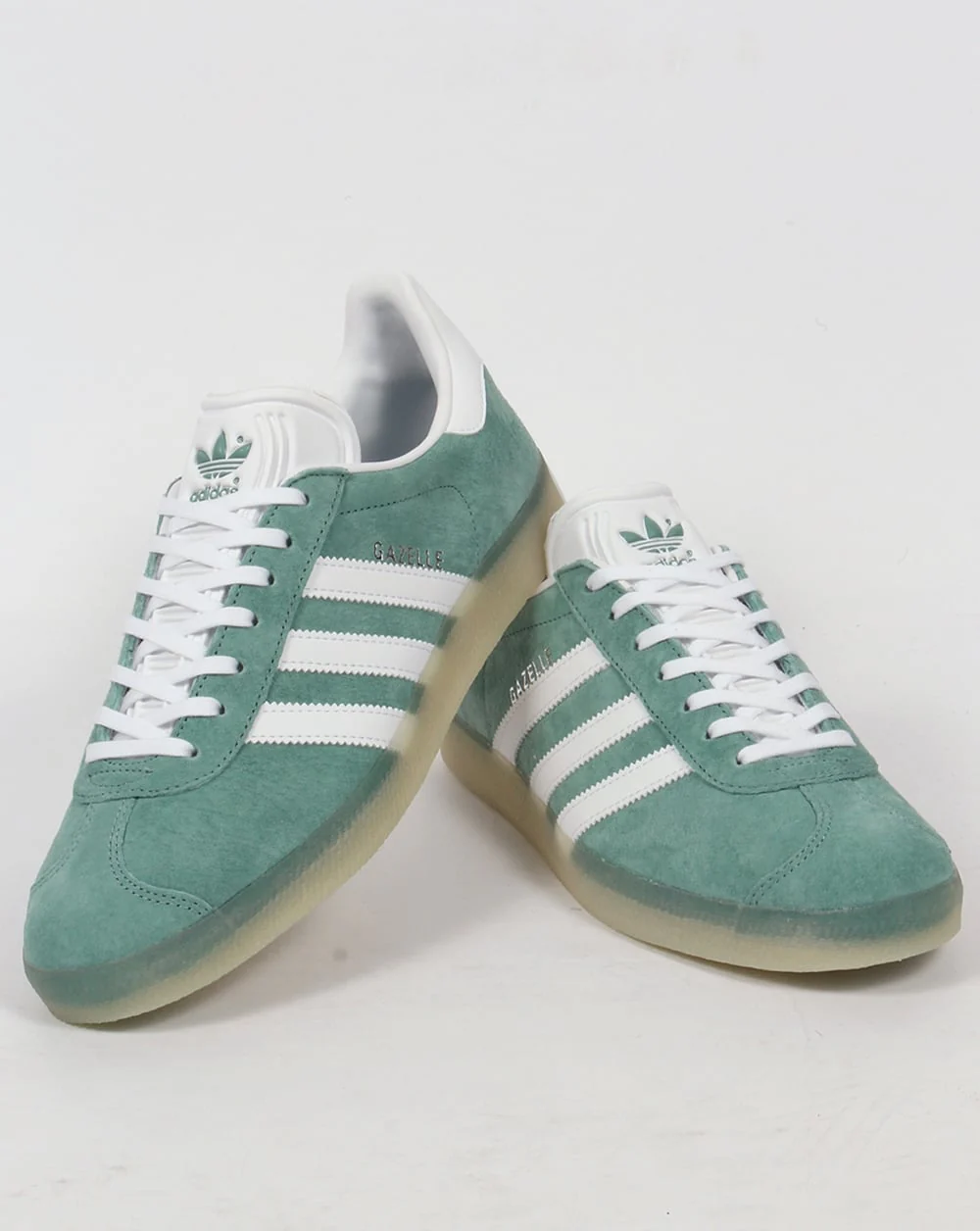 Adidas Gazelle Trainers Green Steel/Ice Gum - Image 3