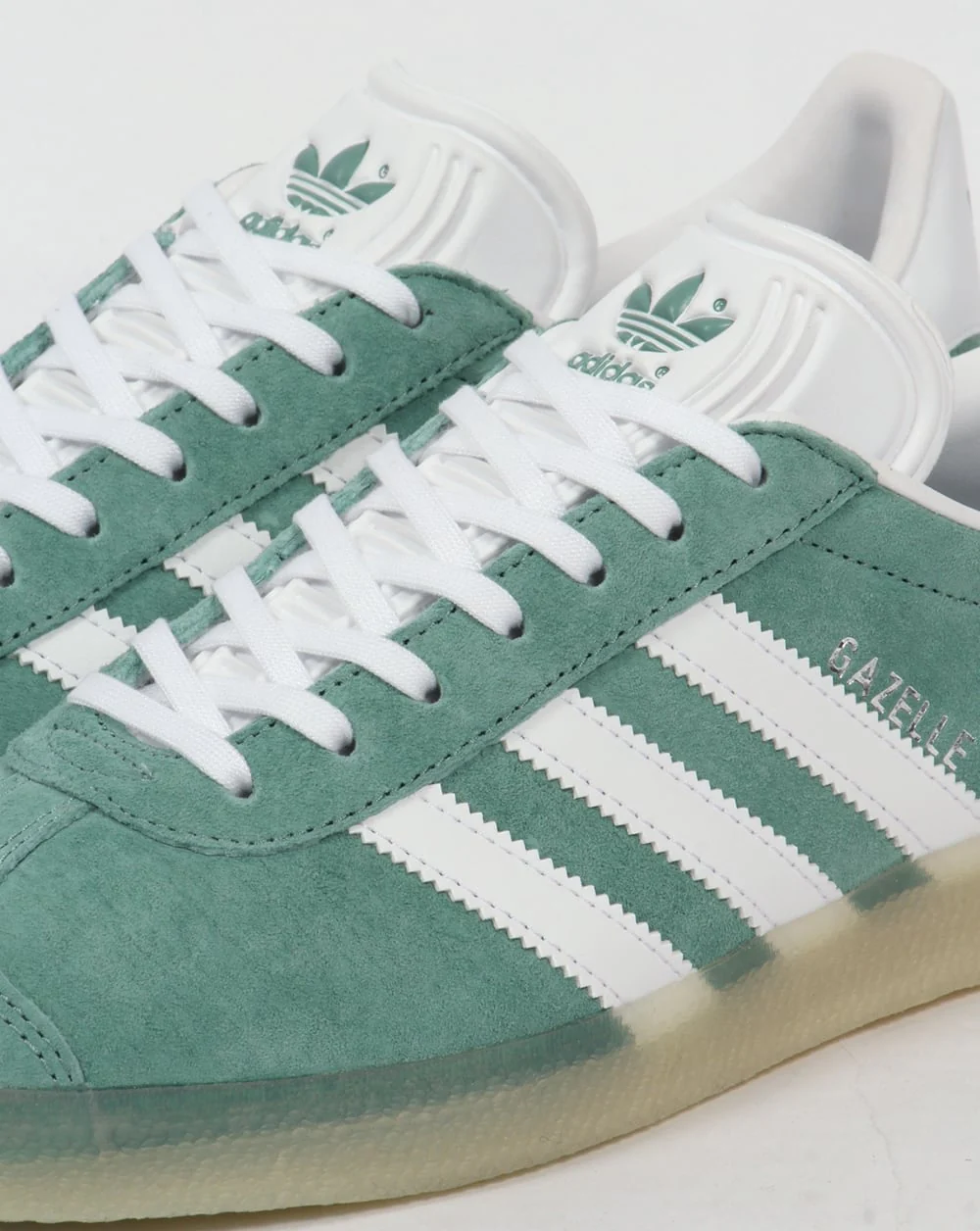 Adidas Gazelle Trainers Green Steel/Ice Gum - Image 4