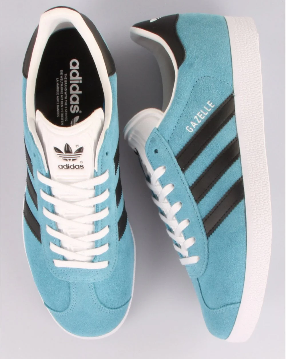 Adidas Gazelle Trainers Hazy Blue/Black - Image 2