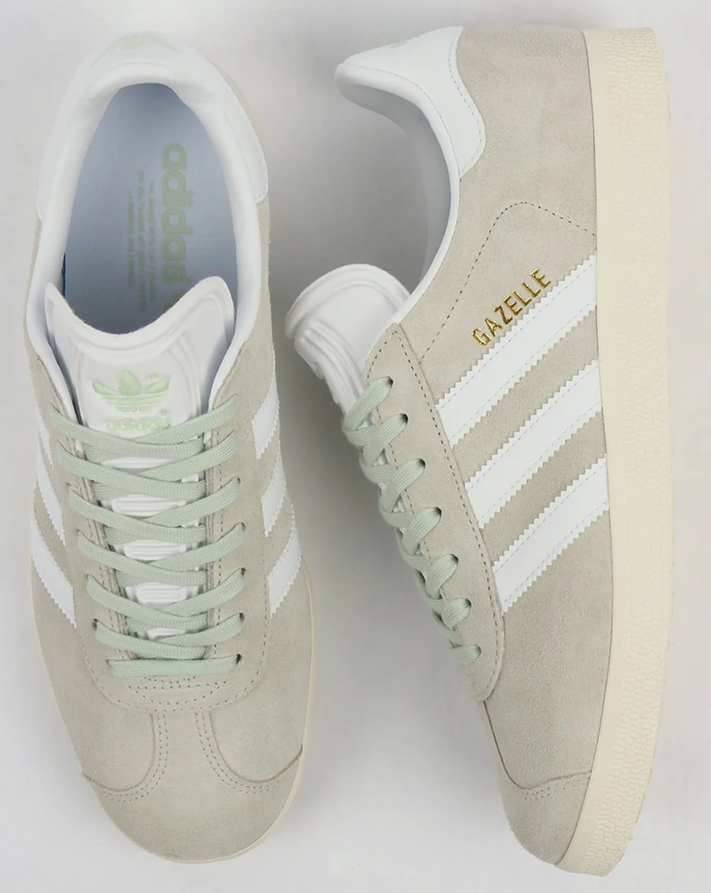 Adidas Gazelle Trainers Linen Green/White - Image 3