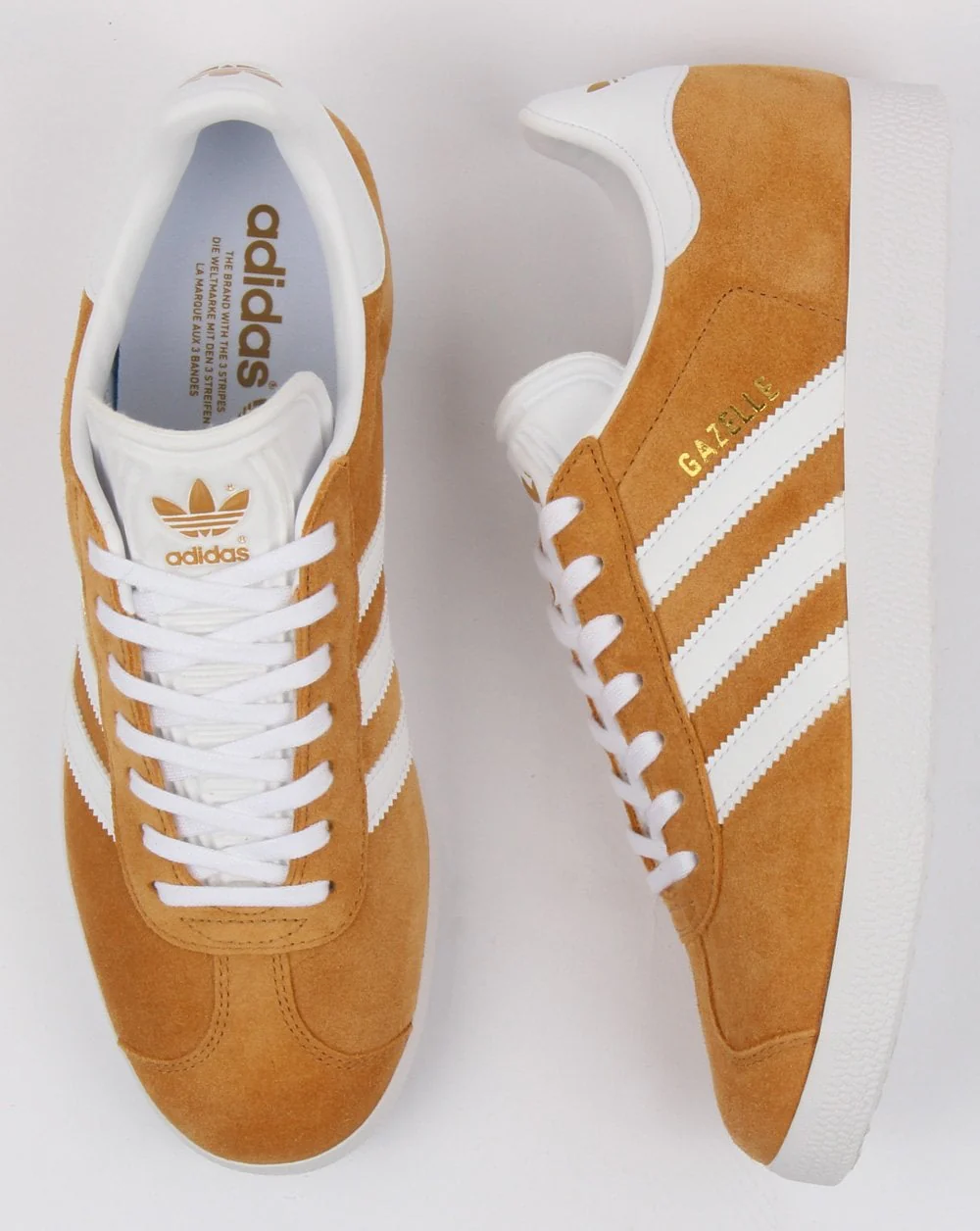 Adidas Gazelle Trainers Mesa Gold /white - Image 2