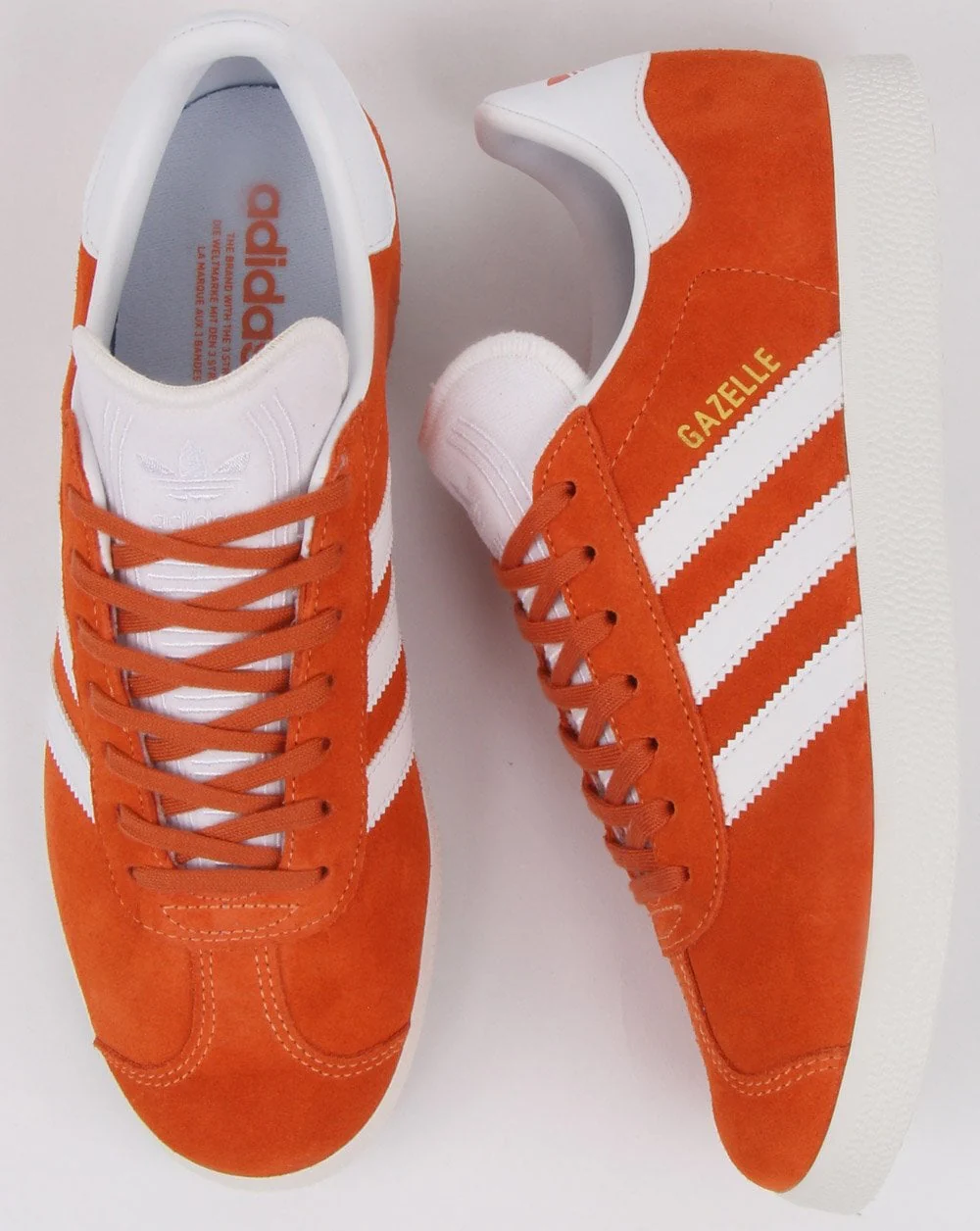 Adidas Gazelle Trainers Orange/white