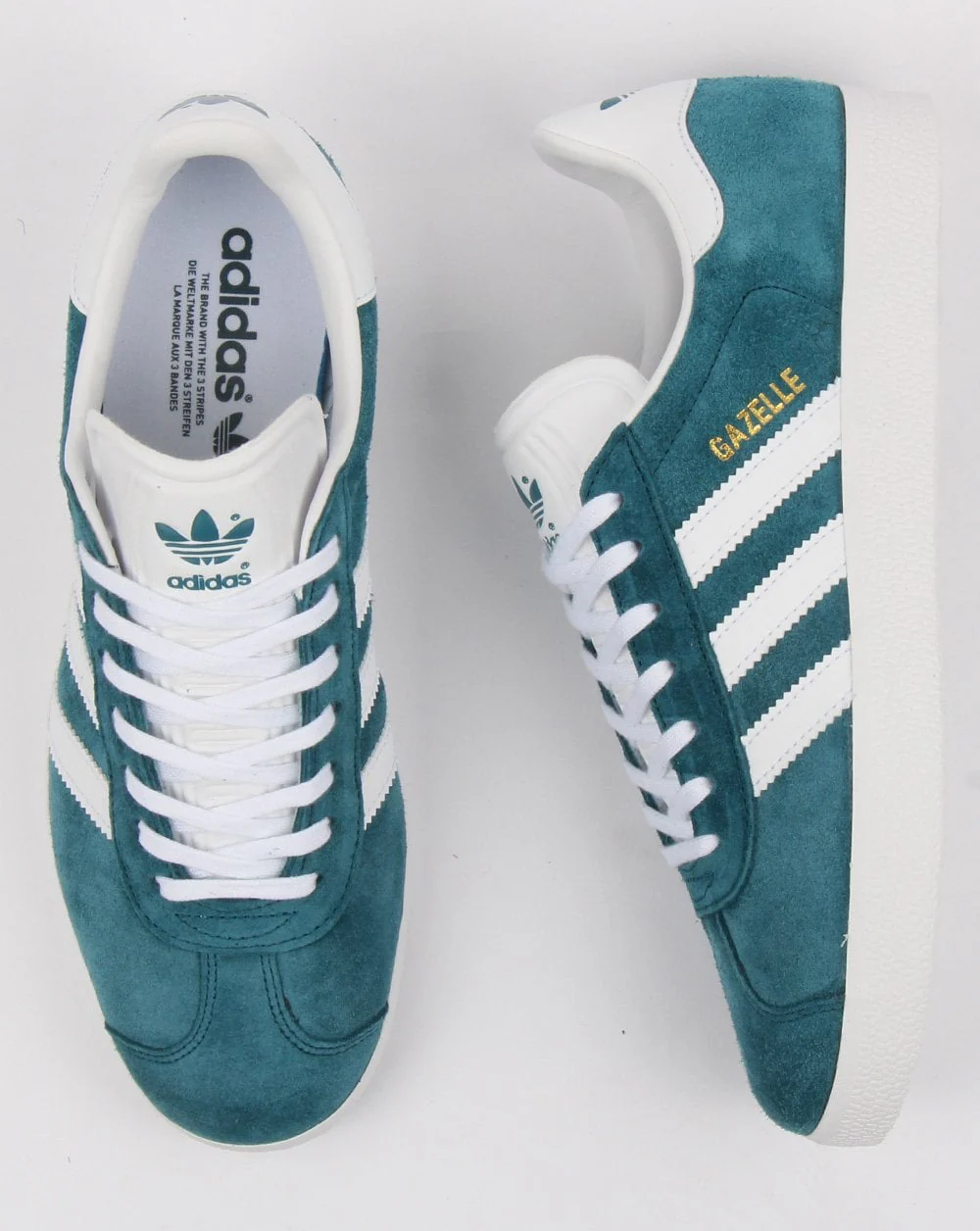 Adidas Gazelle Trainers Petrol Blue/white - Image 2