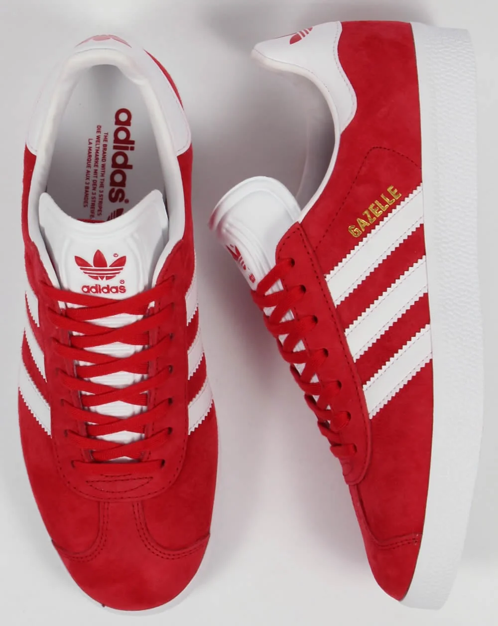Adidas Gazelle Trainers Power Red/White - Image 2