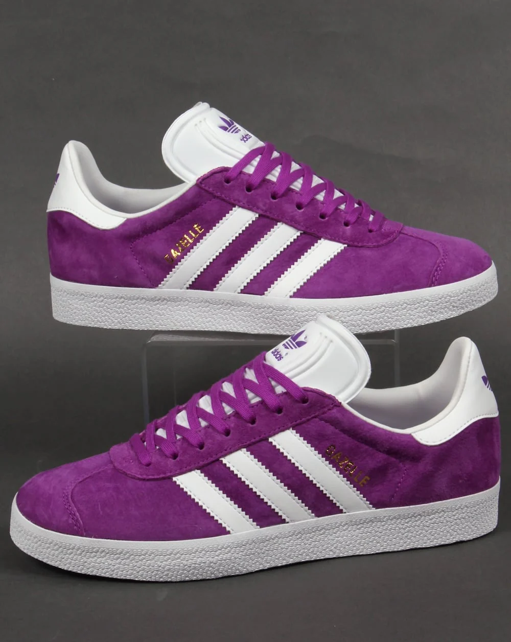 Adidas Gazelle Trainers Purple/White
