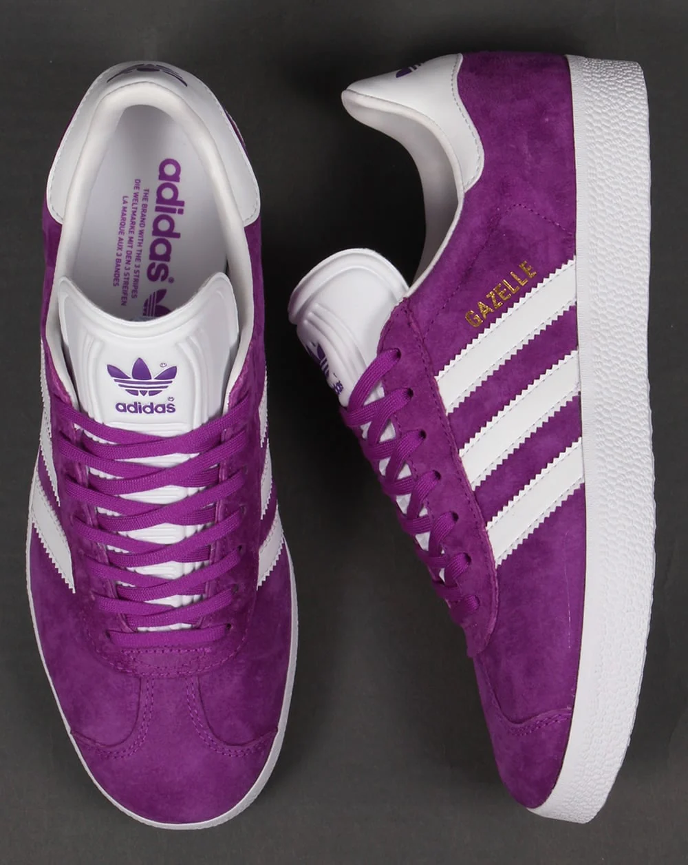 Adidas Gazelle Trainers Purple/White - Image 2