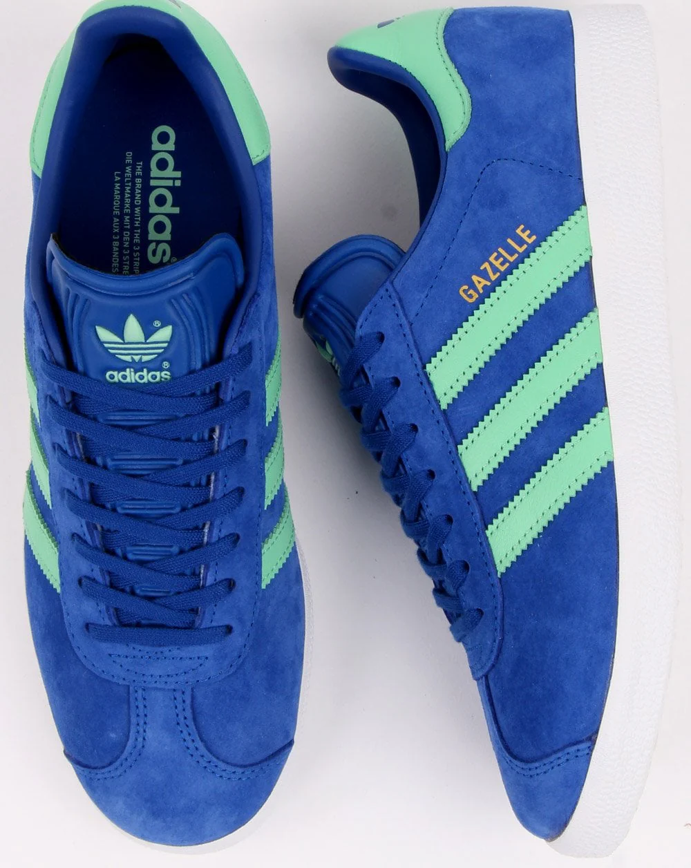 Adidas Gazelle Trainers Royal Blue/Green - Image 3