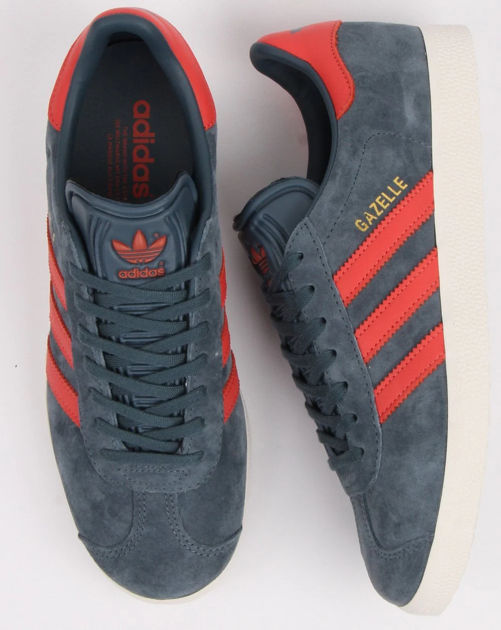 Adidas Gazelle Trainers Slate Blue/Trace Scarlet - Image 3