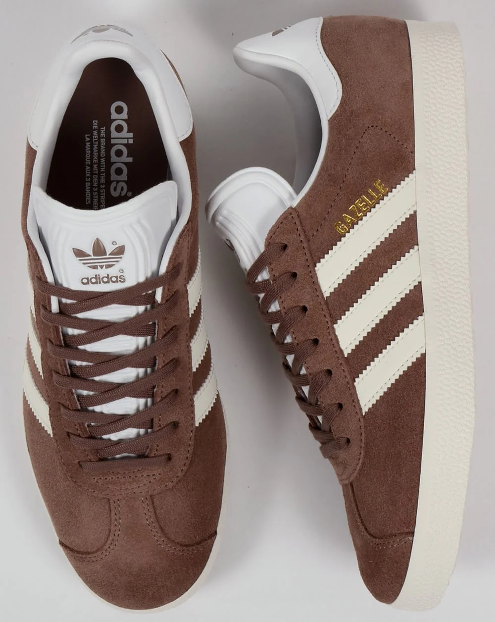 Adidas Gazelle Trainers Soft Brown/Off White - Image 2