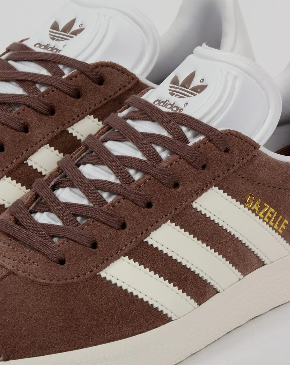 Adidas Gazelle Trainers Soft Brown/Off White - Image 4