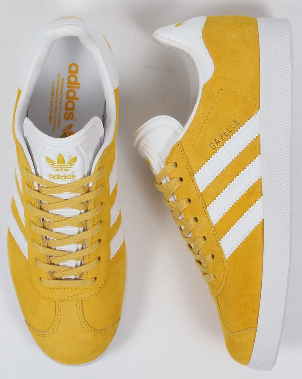 Adidas Gazelle Trainers Yellow/White - Image 2