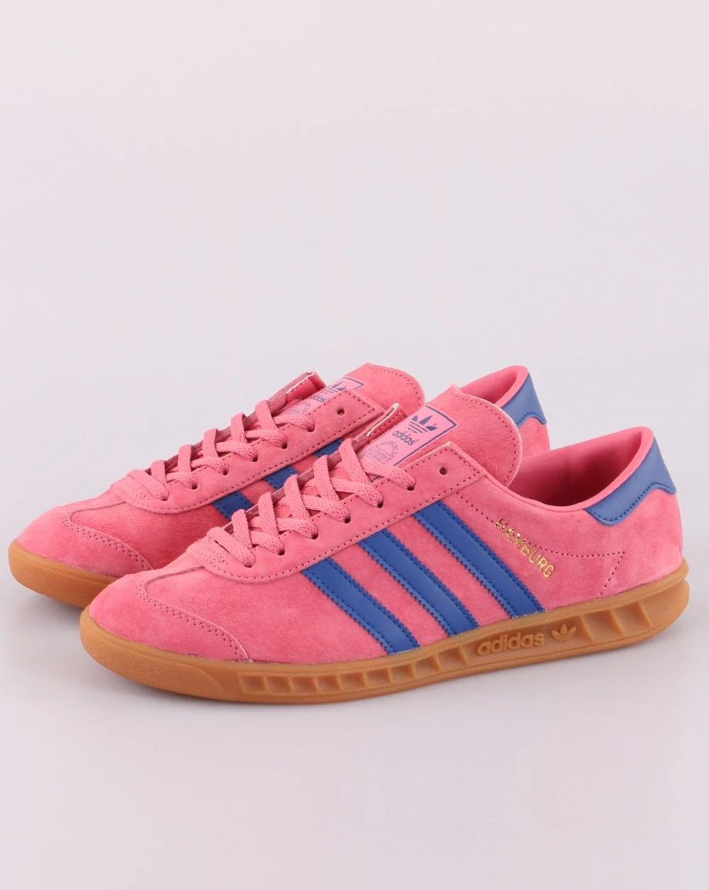 Adidas Hamburg Trainers Rose Pink/ Blue - Image 3