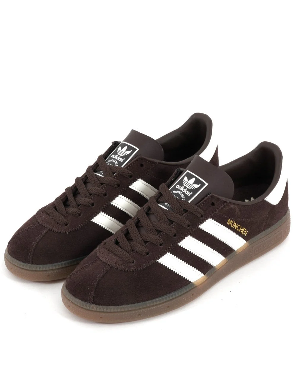 Adidas Munchen Trainers Brown/Off White - Image 3