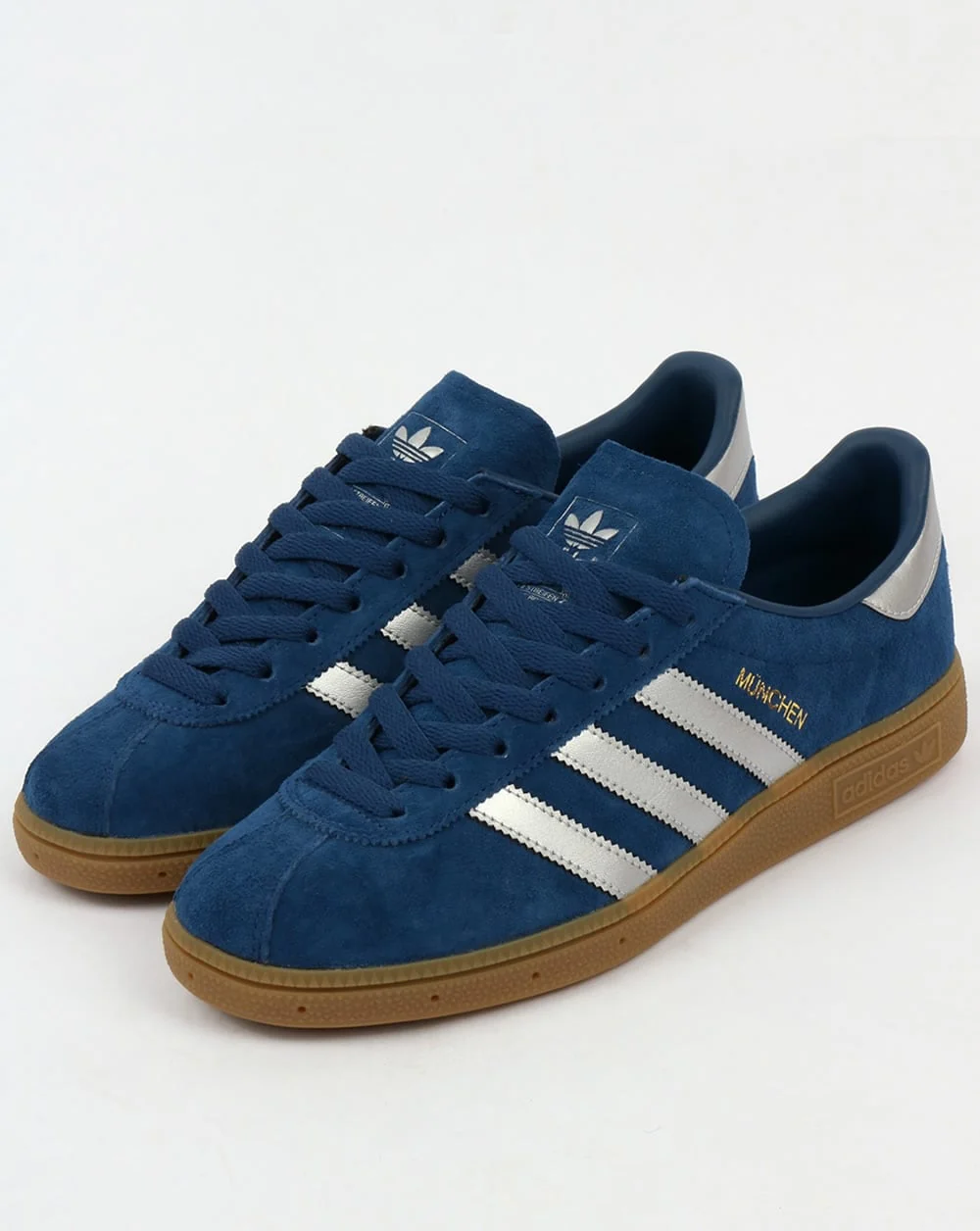 Adidas Munchen Trainers Deep Blue /Silver - Image 3