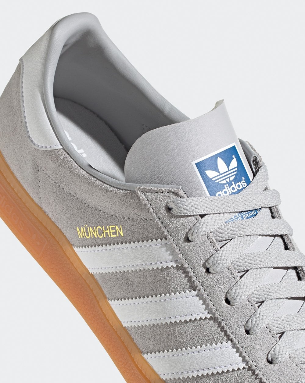 Adidas Munchen Trainers Light Grey/White - Image 4